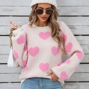 All the Love Pullover Sweater - Blush Pink